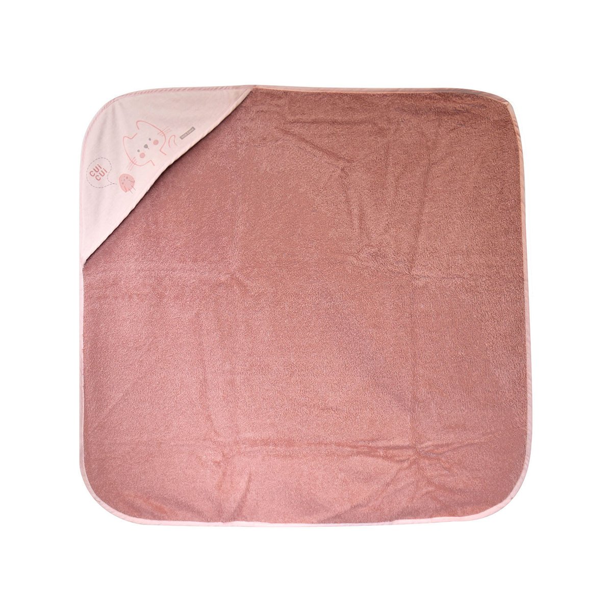 Cape bain avec gant maelle eponge avec gant rose, SUCRE D'ORGE