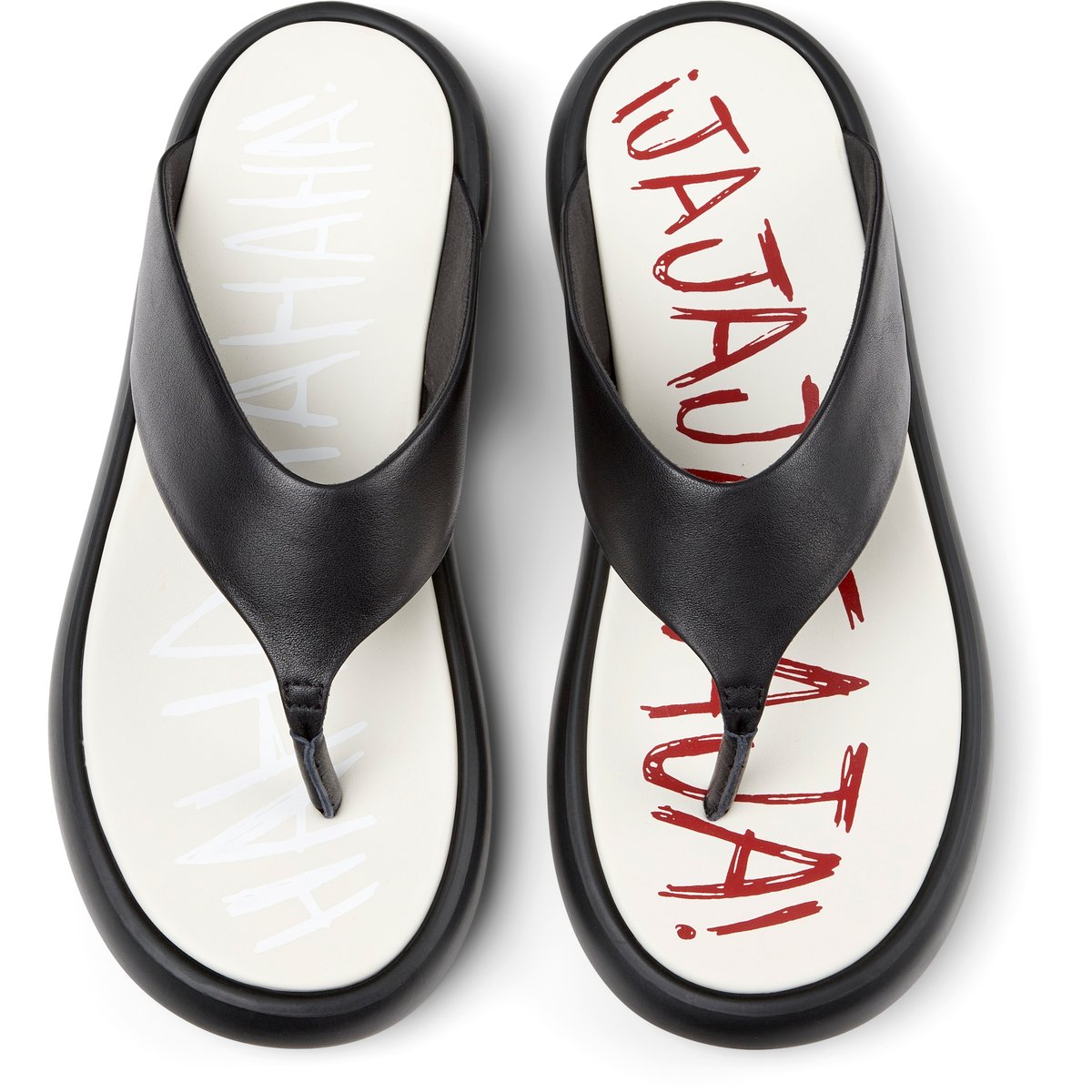 Sandales Pelotas Flota Sandal Twins cuir noir, CAMPER