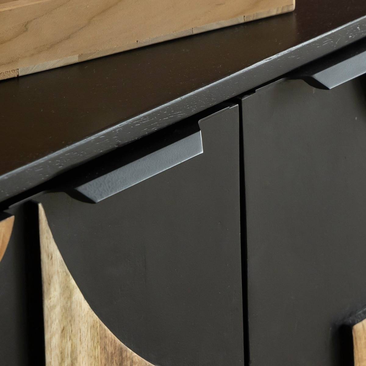 Buffet en bois de manguier METINNA noir, MADE IN MEUBLES 
