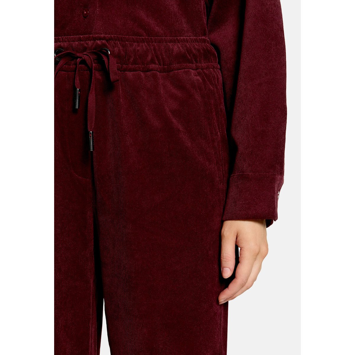 Pantalon casual à taille élastique fall burgundy, BETTY & CO