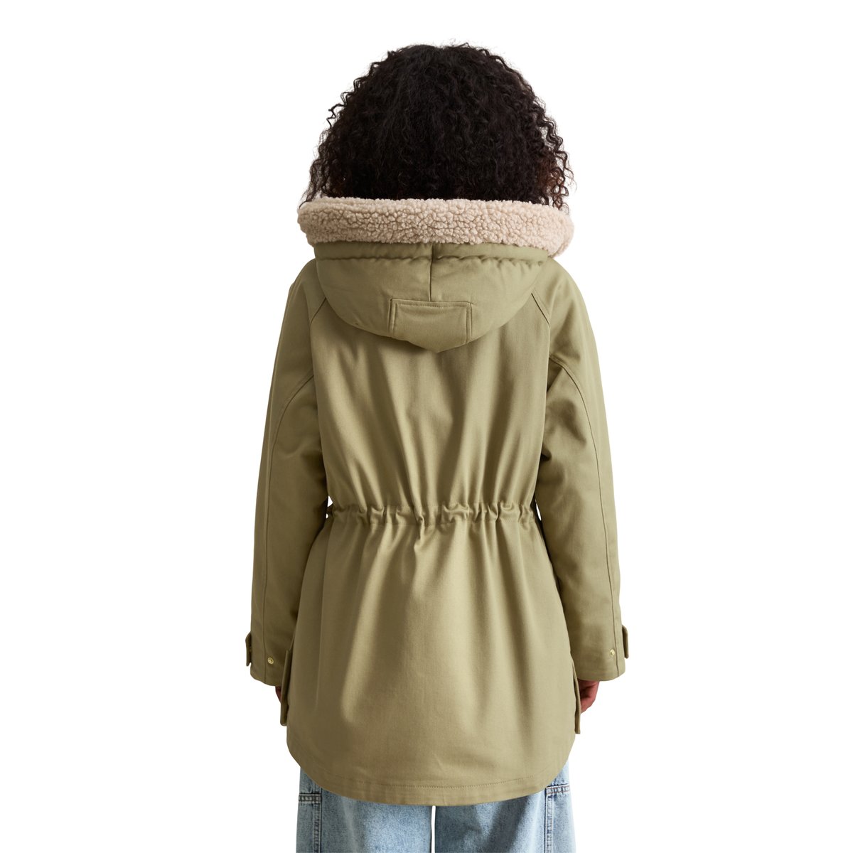 Veste outdoor oversize en sergé de coton bio stretch vert, MARC O’POLO DENIM