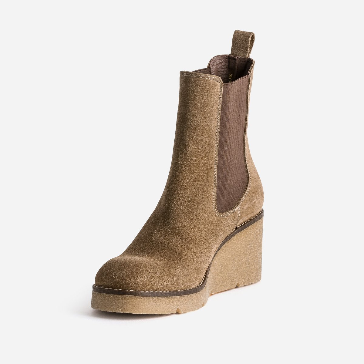 Boots À Talon en cuir COSE taupe, ERAM