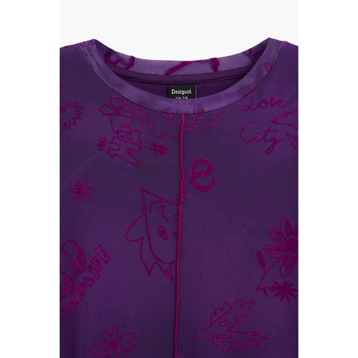Robe à manches longues rouge, DESIGUAL
