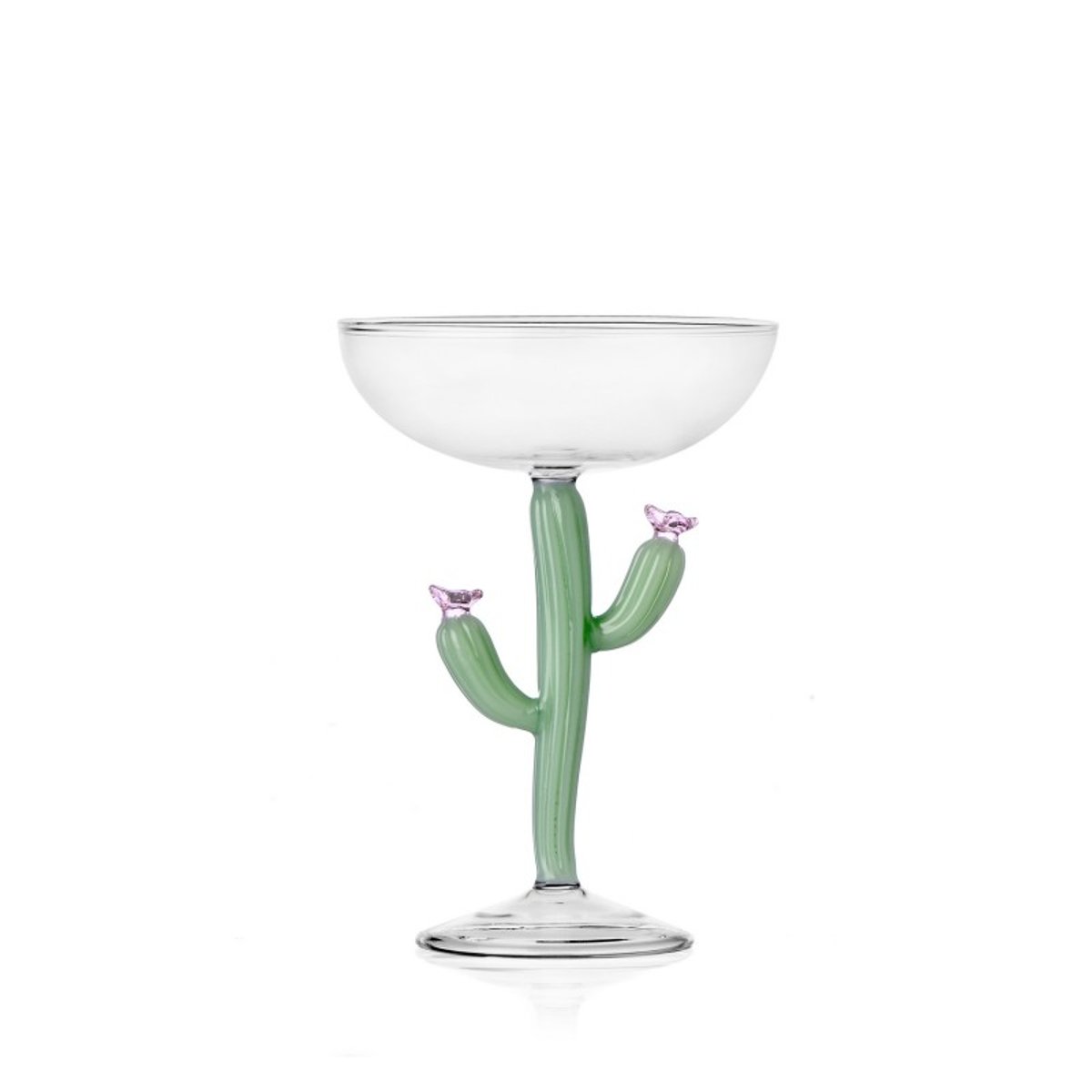 Coupe à champagne verre cactus DESERT PLANTS vert jade, ICHENDORF