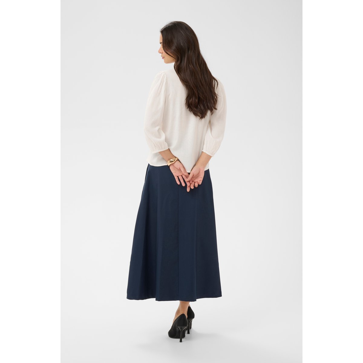 Blouse à manches courtes blanc chalk, KAFFE