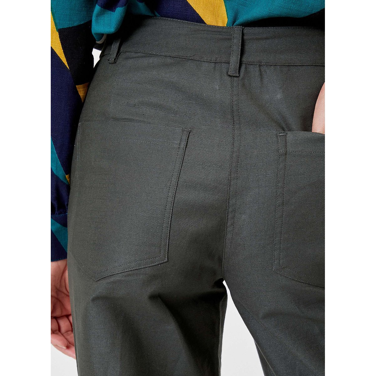 Pantalon large toile de coton bio ERNST vert forêt, LA FIANCÉE