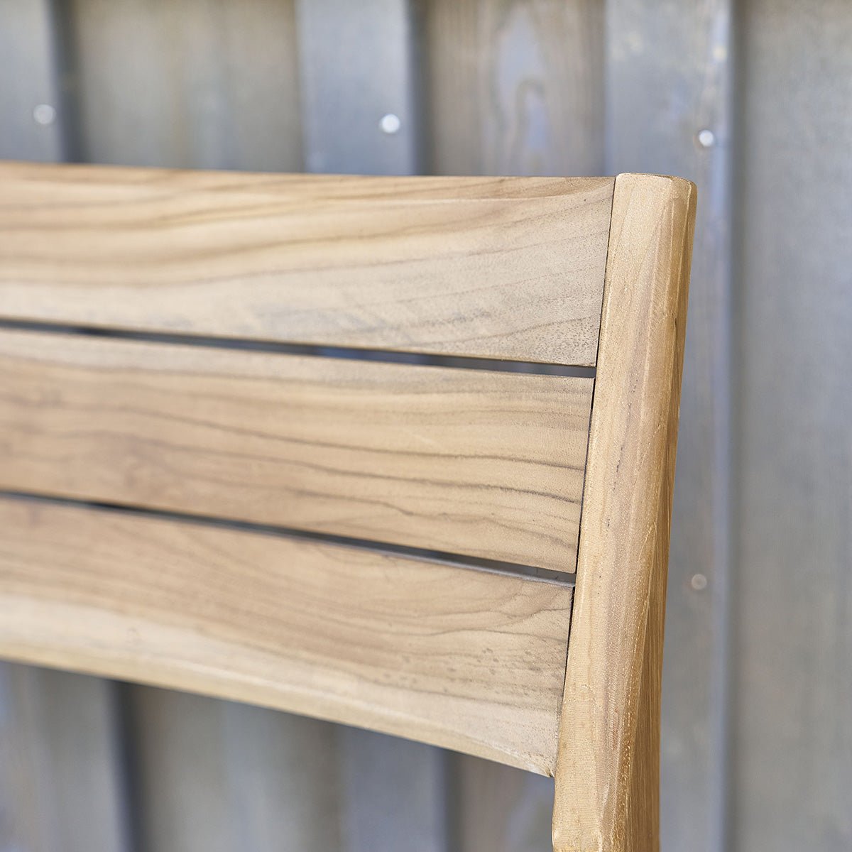 Lot de 2 chaises de jardin en teck massif  APRIL naturel, BERAH GETAH