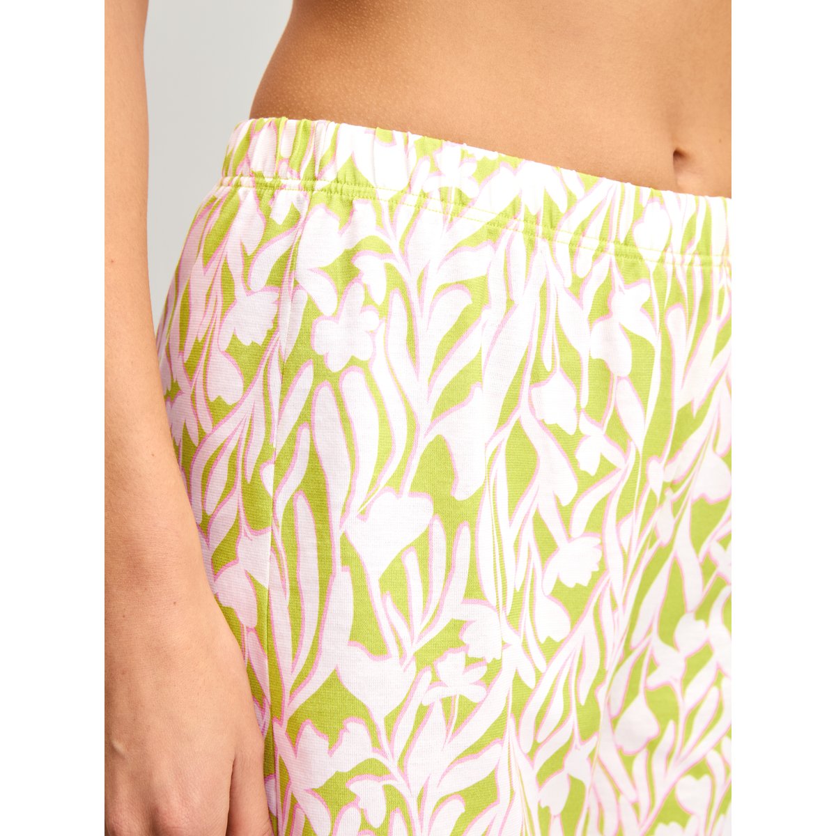 Short de pyjama Coton LATE BLOOM M&M lemonade green, CALIDA