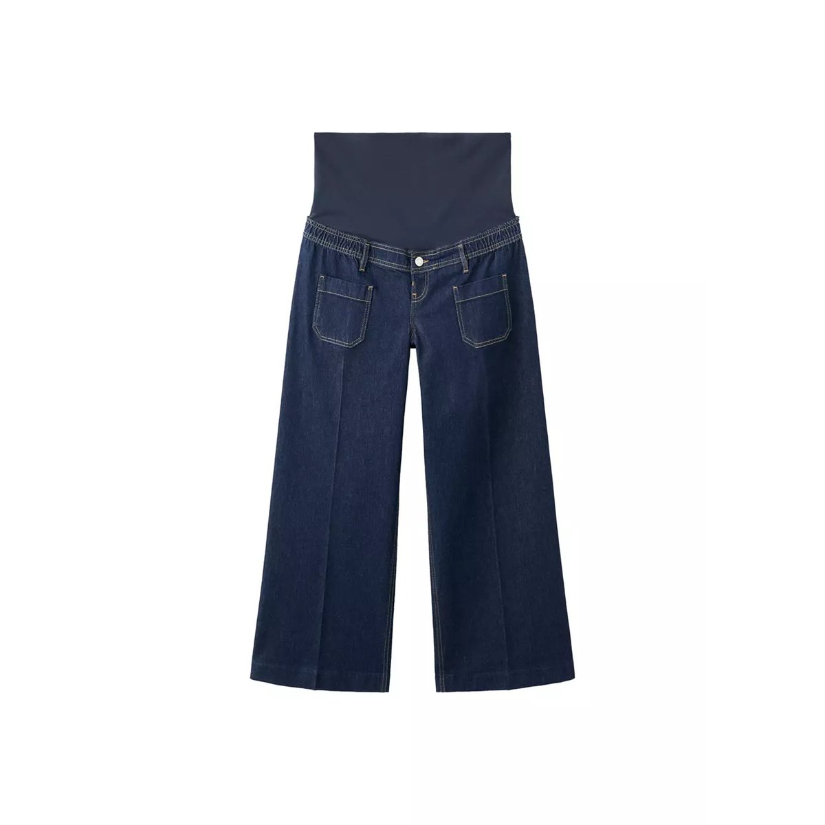 Jean de grossesse wide leg avec poches bleu, MANGO