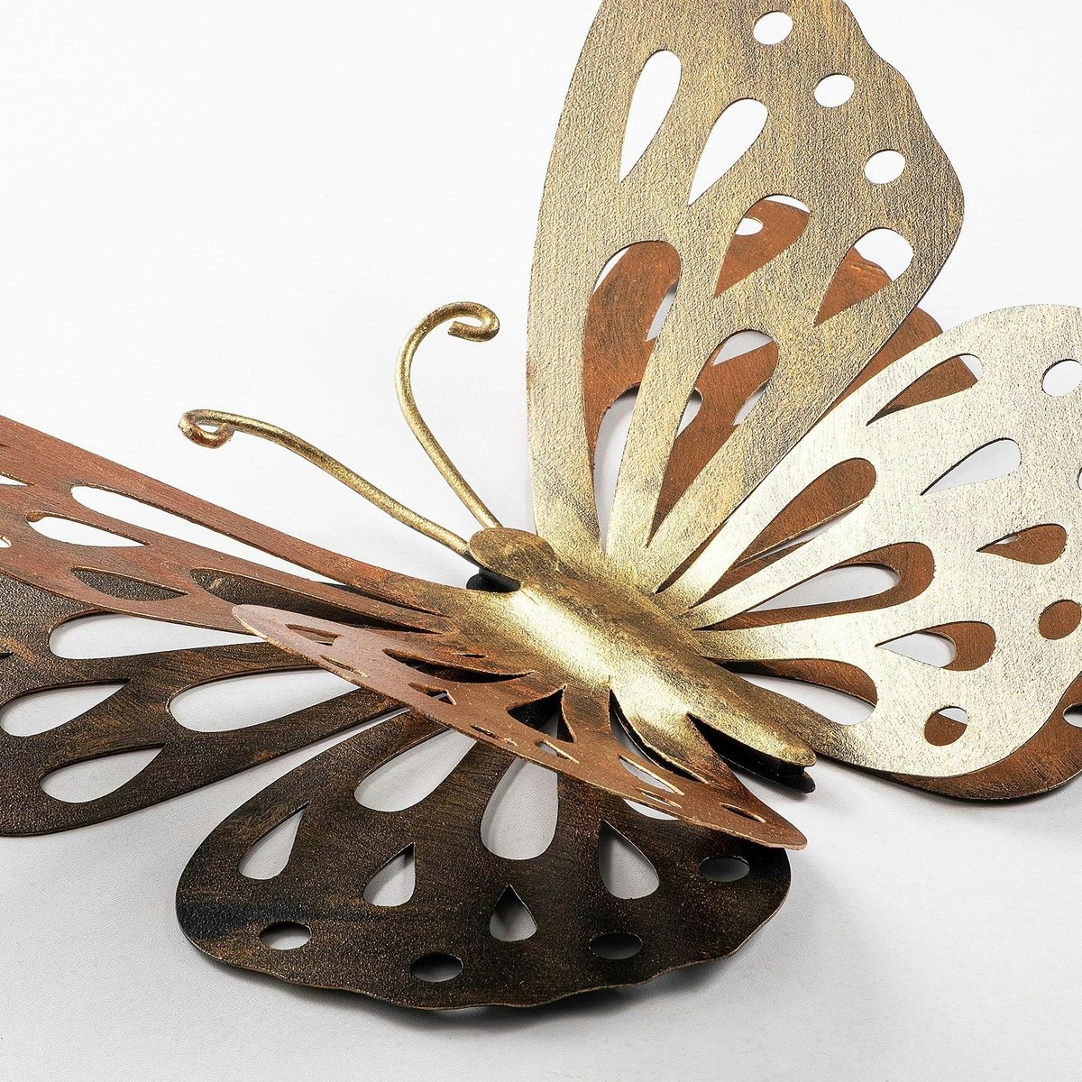 Décoration murale en métal – papillon doré doré, PIER IMPORT