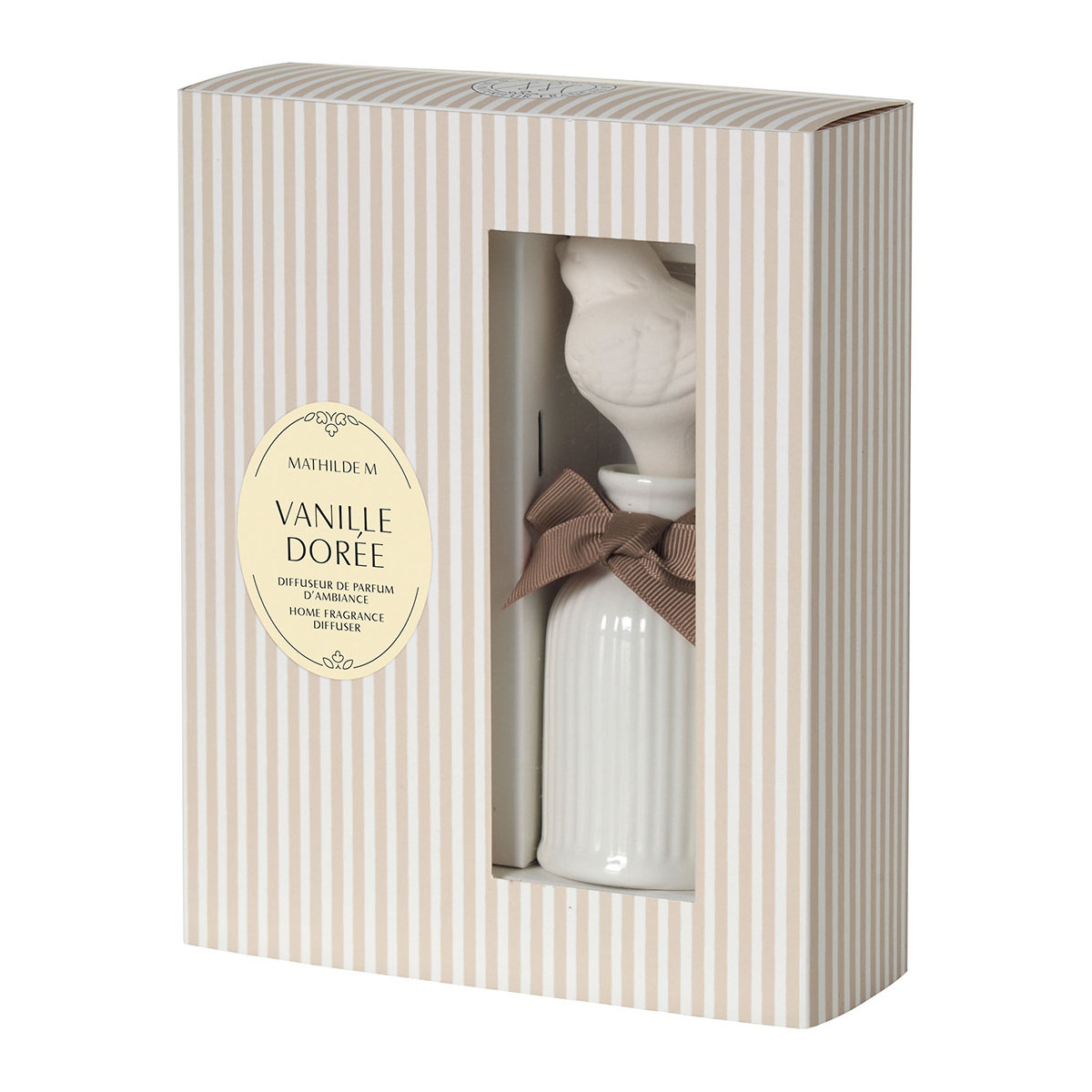 Diffuseur de parfum Bel Oiseau Vanille Dorée blanc, MATHILDE M