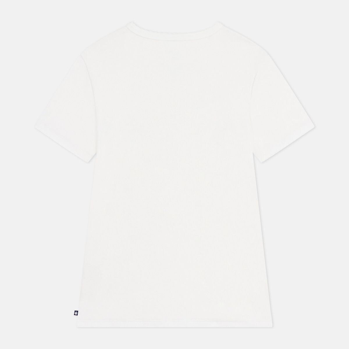 T-shirt imprimé, en coton, col rond imprimé blanc, PETIT BATEAU