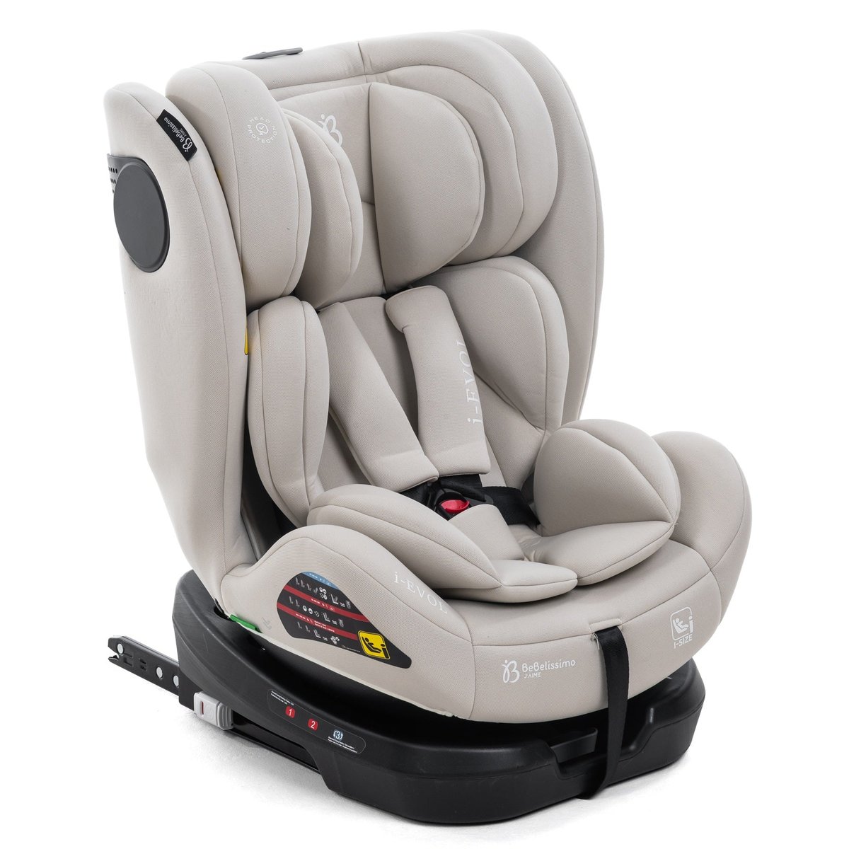 Siège auto Isofix - pivontant 360 ° - 40-150 cm - 0-36kg- i- Evol - beige couleur unique, BEBELISSIMO J'AIME