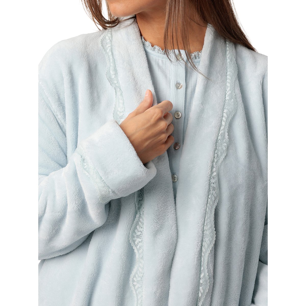 Robe de chambre Romantic bleu, ADMAS