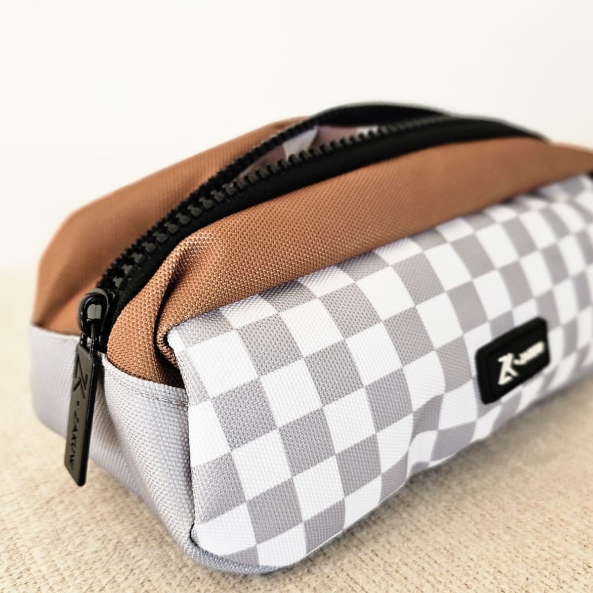 Trousse scolaire bleu gris, blanc, ZAKUW