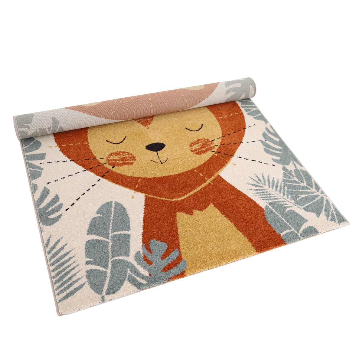 Tapis chambre enfant lion ICHIRO multicolore, NATTIOT