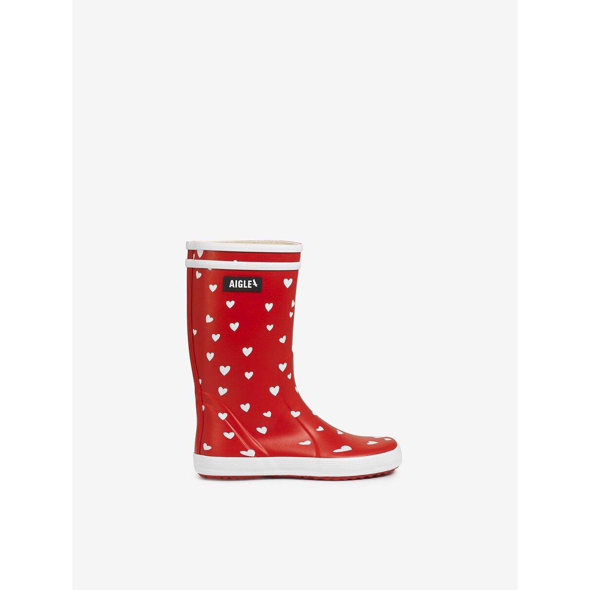 Stivali da pioggia Lolly Pop Play3 rosso fantasia, AIGLE