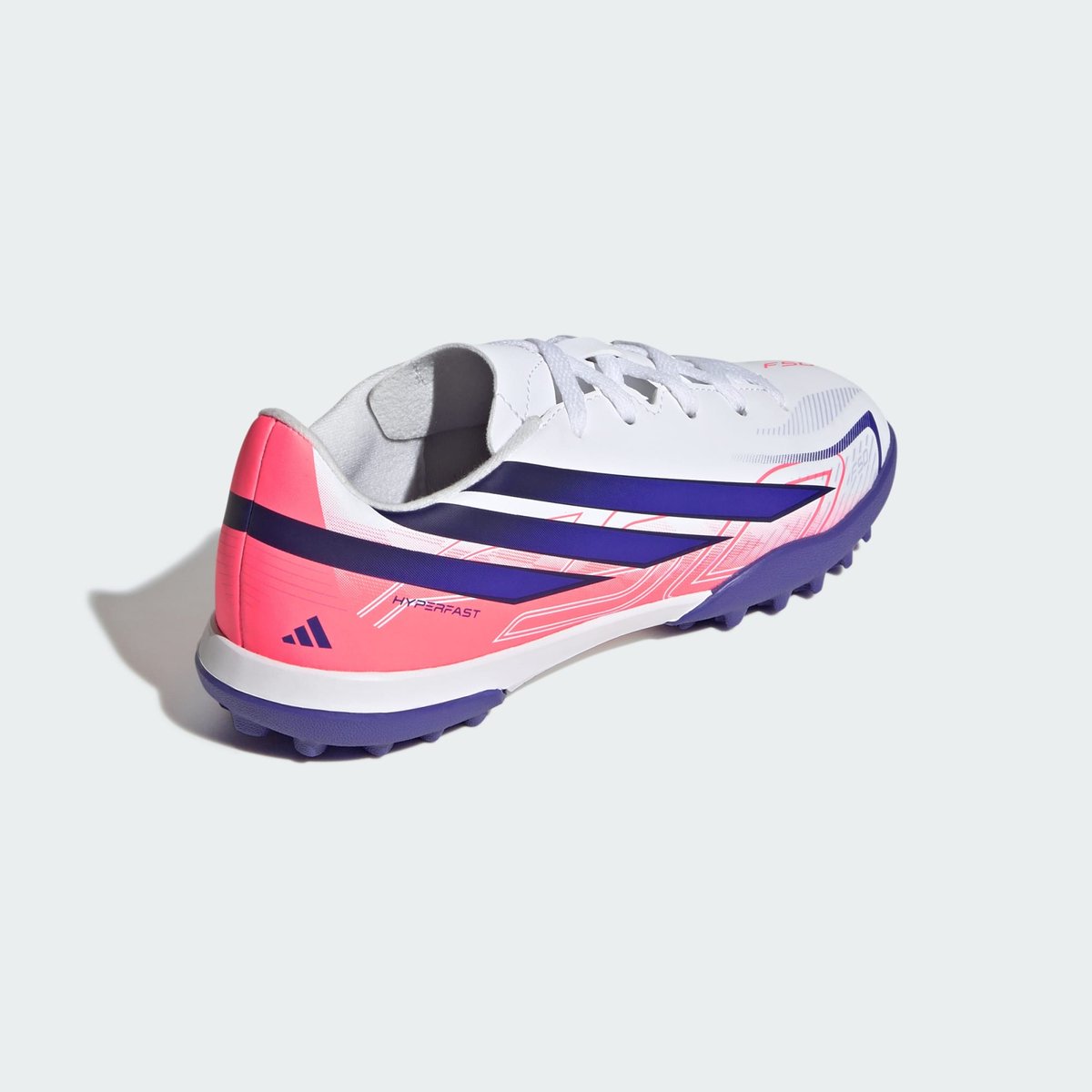 Chaussure De Football F50 Hyperfast Club Turf Enfants Chaussure De Football F50 Hyperfast Club Turf Enfants cloud white / solar purple / solar turbo, adidas Performance