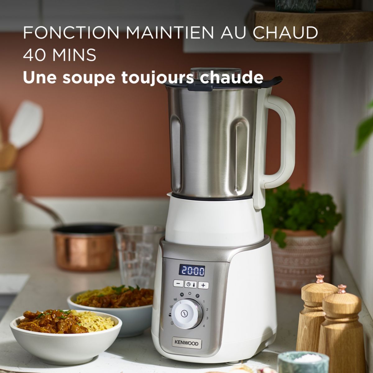 Blender chauffant SOUPEASY+ CBL30.009CP couleur unique, KENWOOD