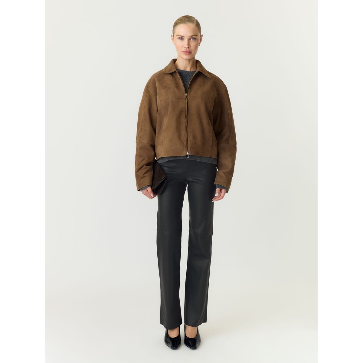 Pantalon En Cuir noir - black, YAS