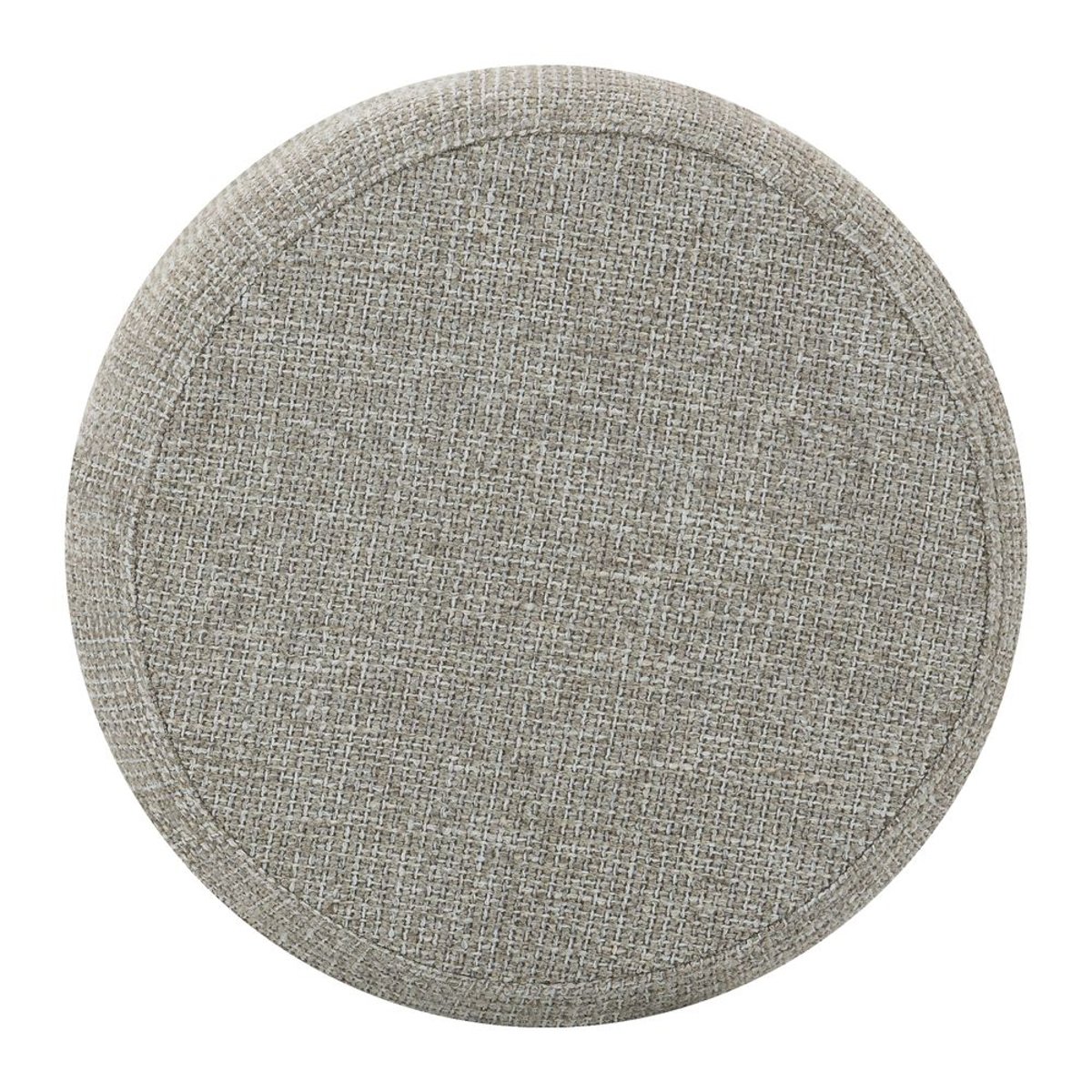 Pouf coffre tissu chenillé rouge beige, ZAGO
