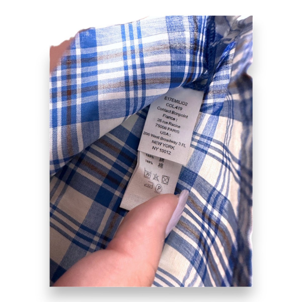 Chemise bébé - Très bon état bleu, BONPOINT