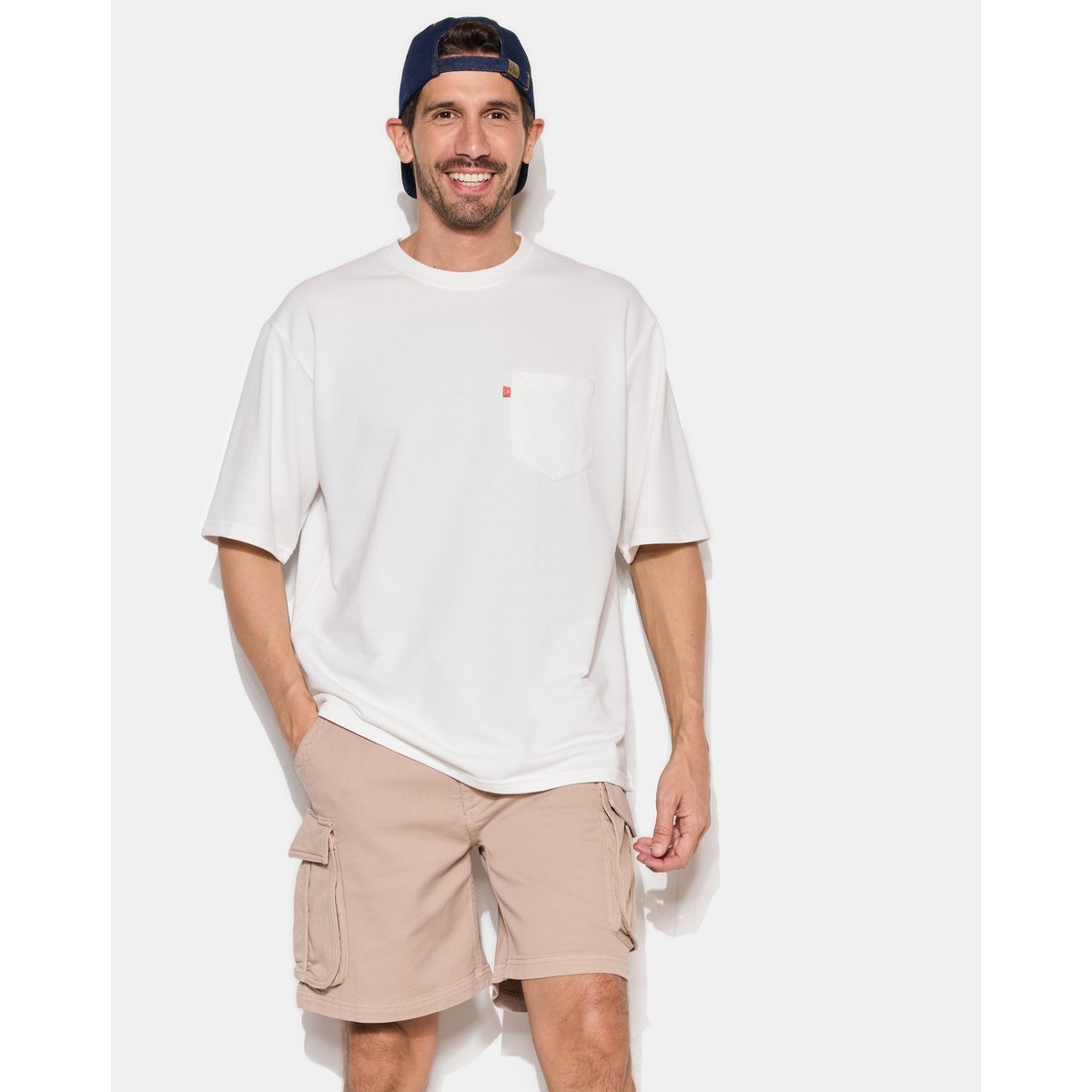 T-Shirt uni POCKET TEE écru, CHEVIGNON