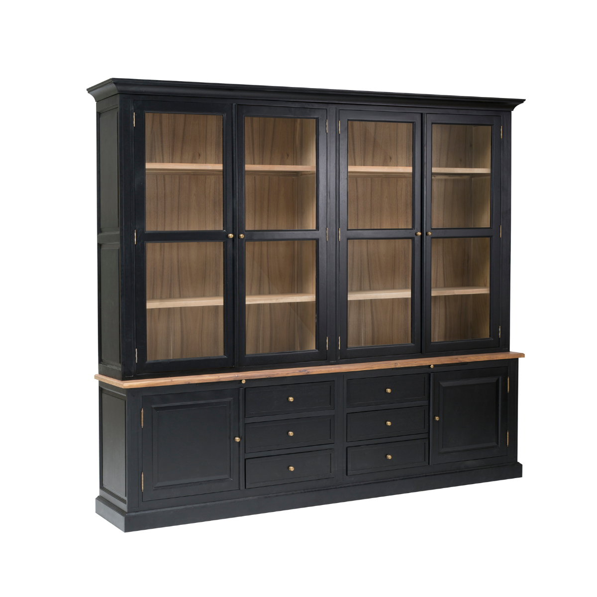 Grand deux-corps acacia massif FONTAINEBLEAU noir, SIGNATURE