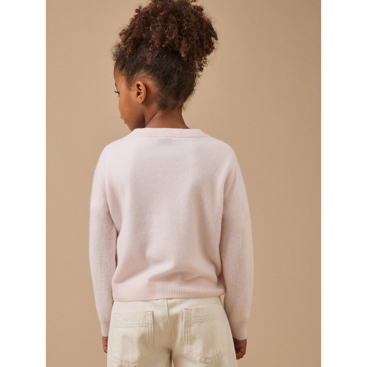 Cardigan en cachemire rose chine, CYRILLUS