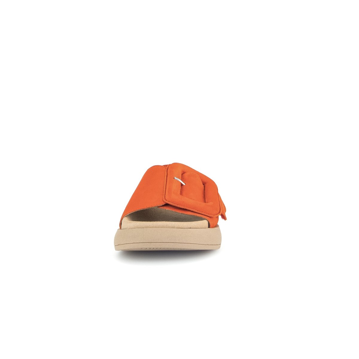 Mules en à talon compensé orange velours, GABOR