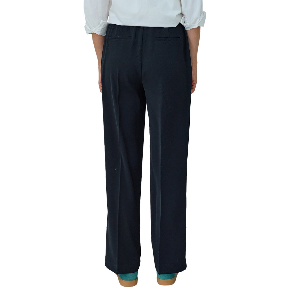 Pantalon de grossesse avant après coupe large noir, VERTBAUDET