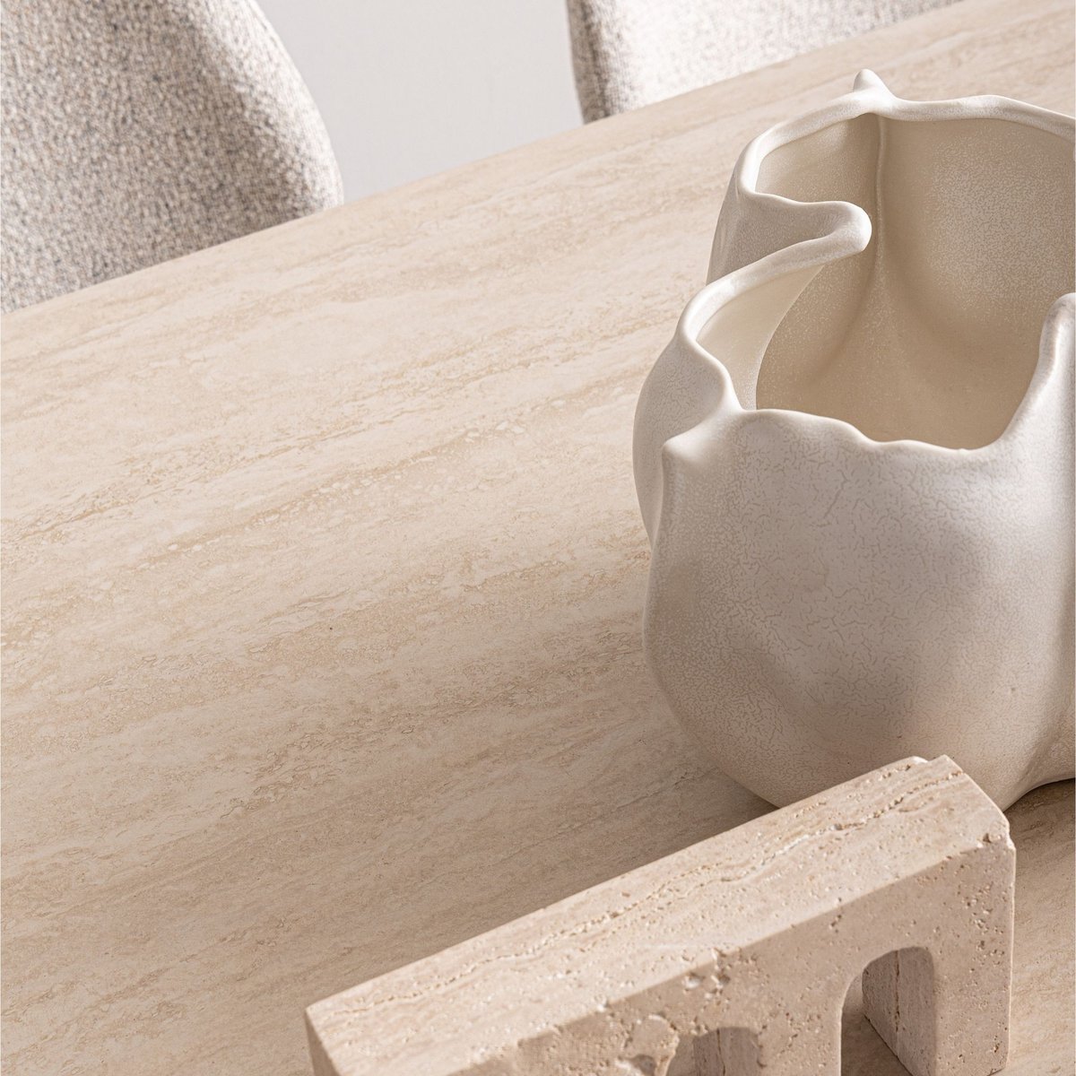 Table rectangulaire extensible céramique 6/10 places L170/250 - MARINE bois clair, HELLIN, DEPUIS 1862