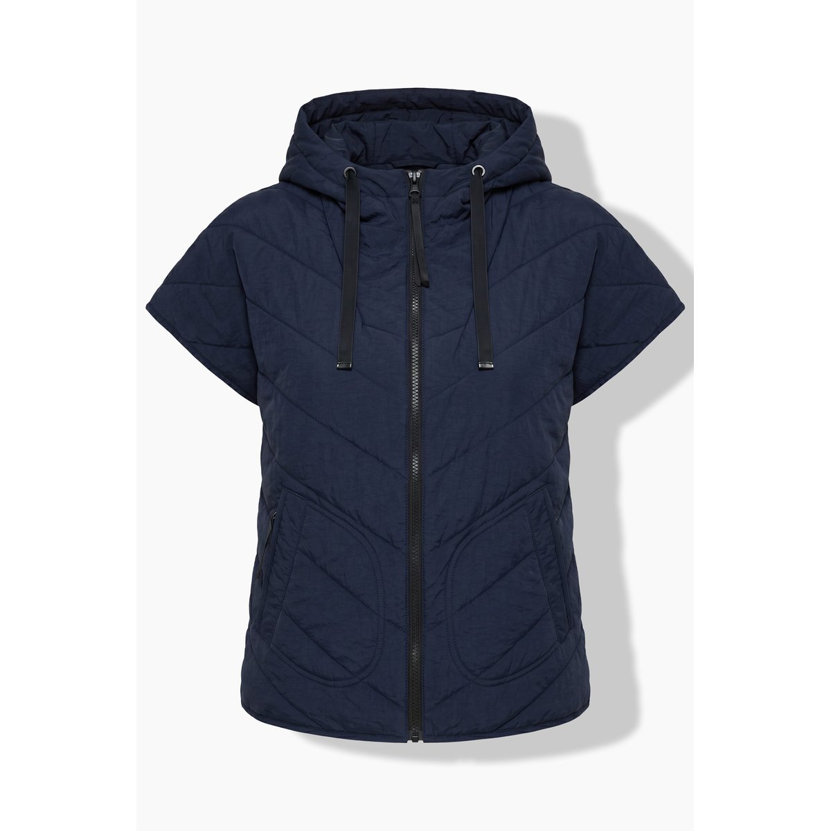 Gilet matelassé à capuche, coupe oversize marine, ULLA POPKEN
