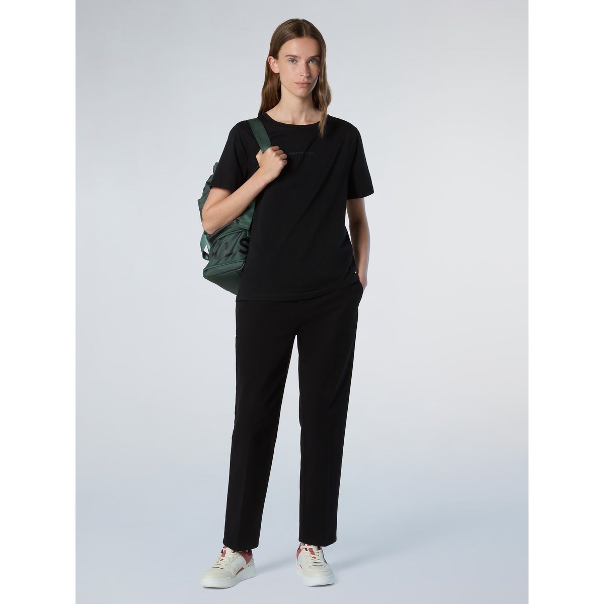 T-shirt avec logo en relief gris anthracite, NORTH SAILS