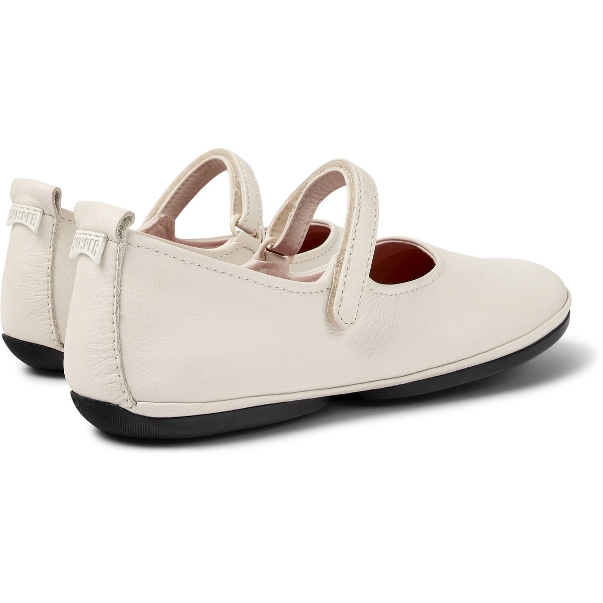 Ballerines Right Nina Smooth Leather blanc naturel, CAMPER