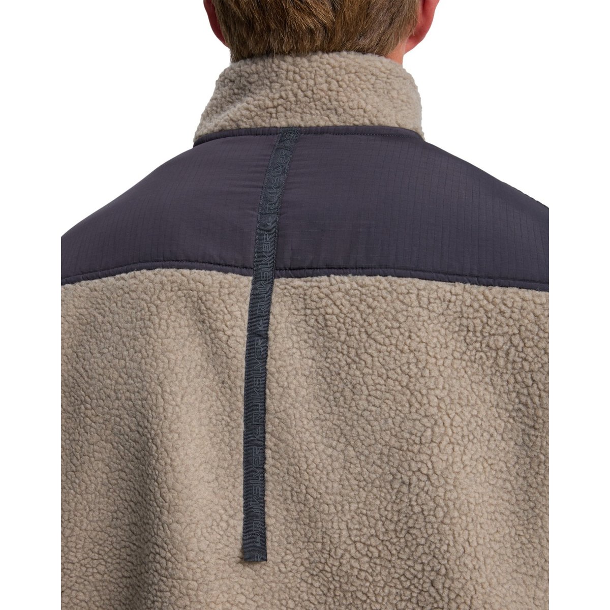 Veste Sherpa à fermeture éclair vert SHALLOW WATER beige fallen rock, QUIKSILVER