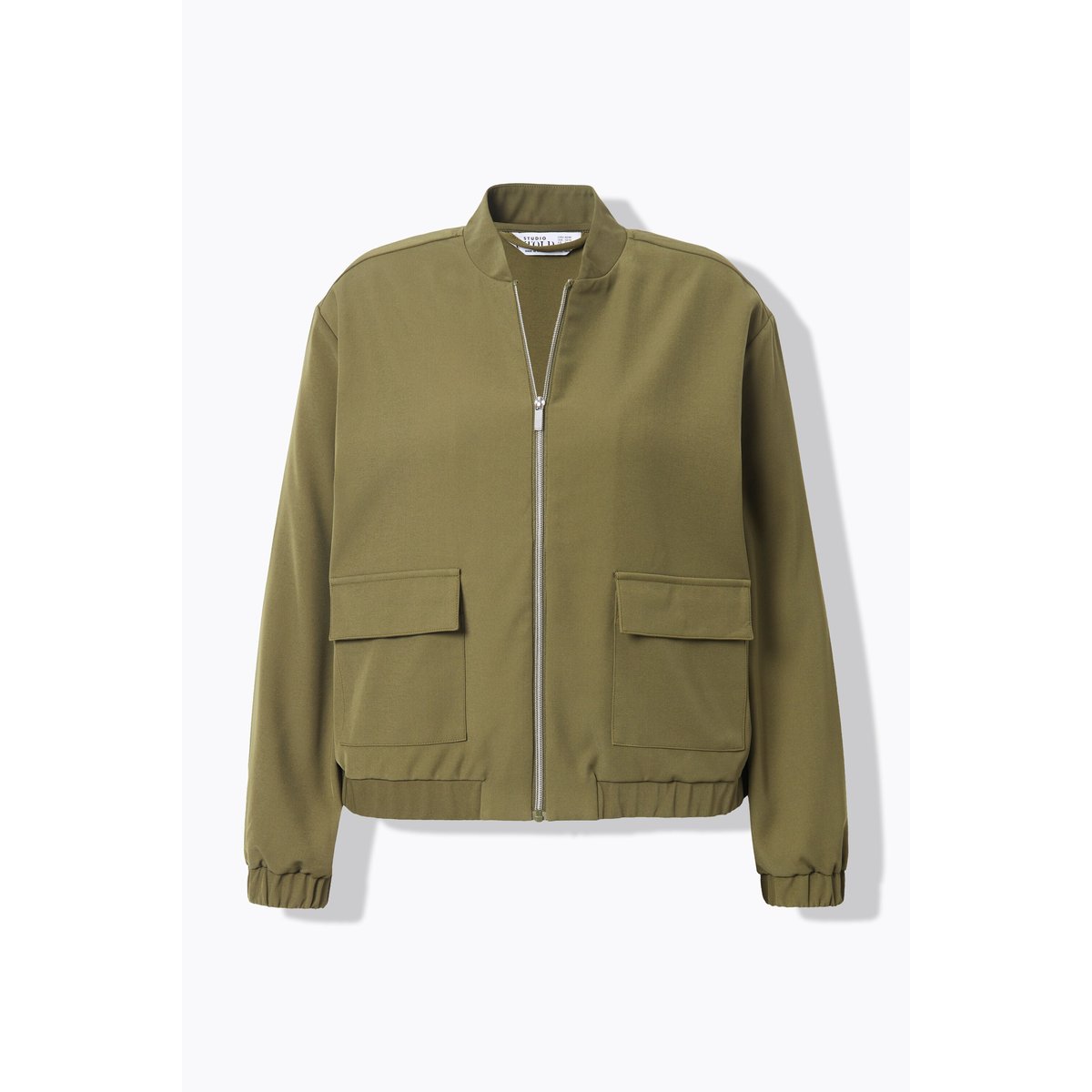 Blouson court. Manches longues et amples. olive foncé, STUDIO UNTOLD