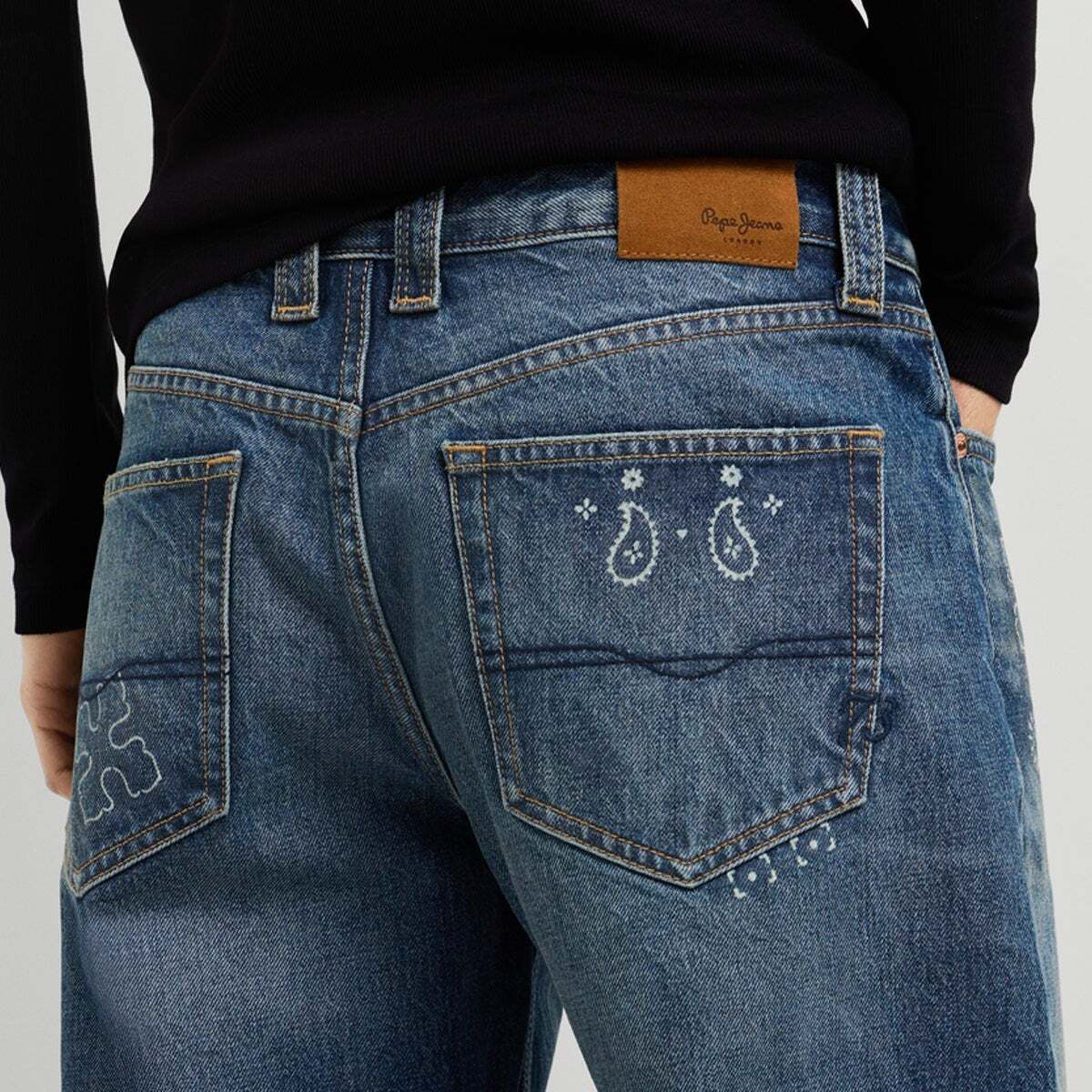 Nicky - Jean Coupe Large, Taille Basse 12oz bleu rigide denim, PEPE JEANS