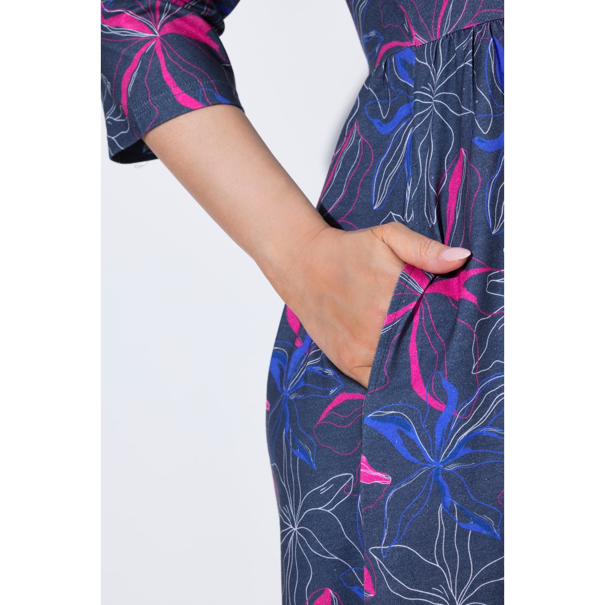 Robe en jersey avec poches marine, ULLA POPKEN