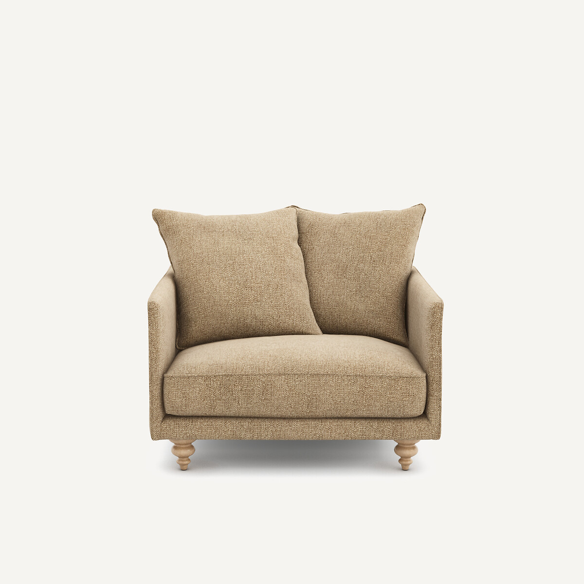 Fauteuil coton armuré, Lazare chamois, AM.PM