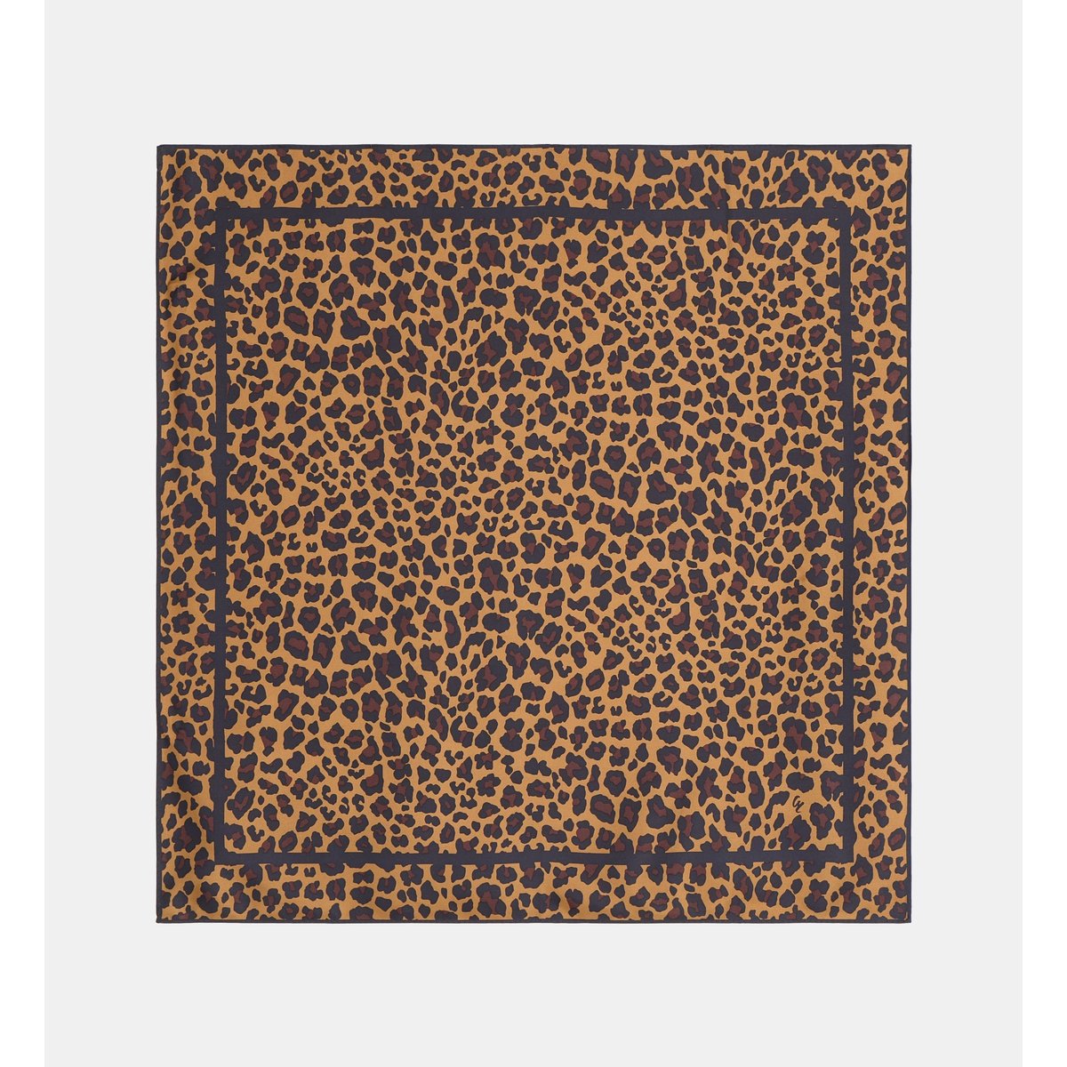 Carré fauve en soie marron, GALERIES LAFAYETTE