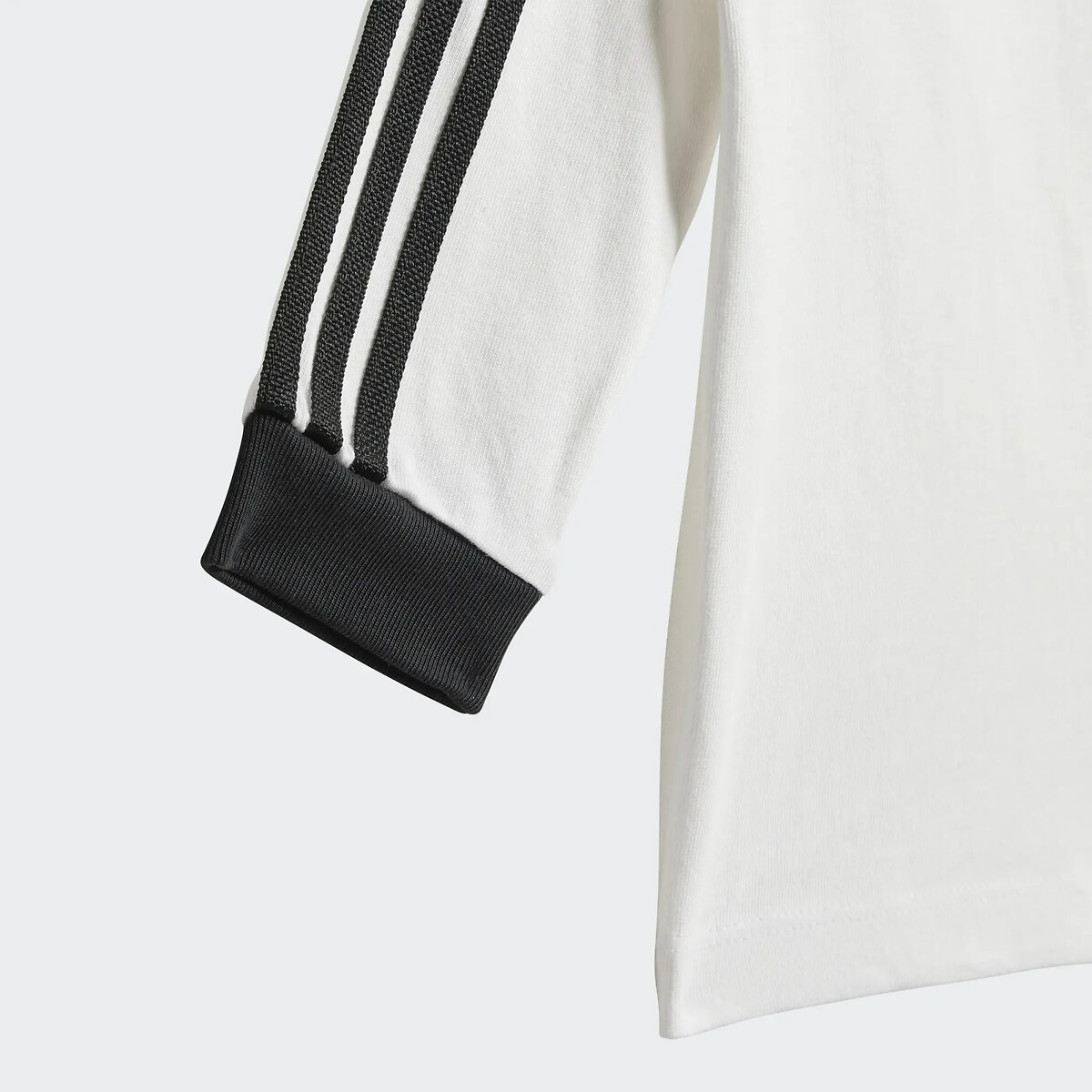 Set composto da maglietta a maniche lunghe e pantaloni in denim bianco/grigio, adidas Originals