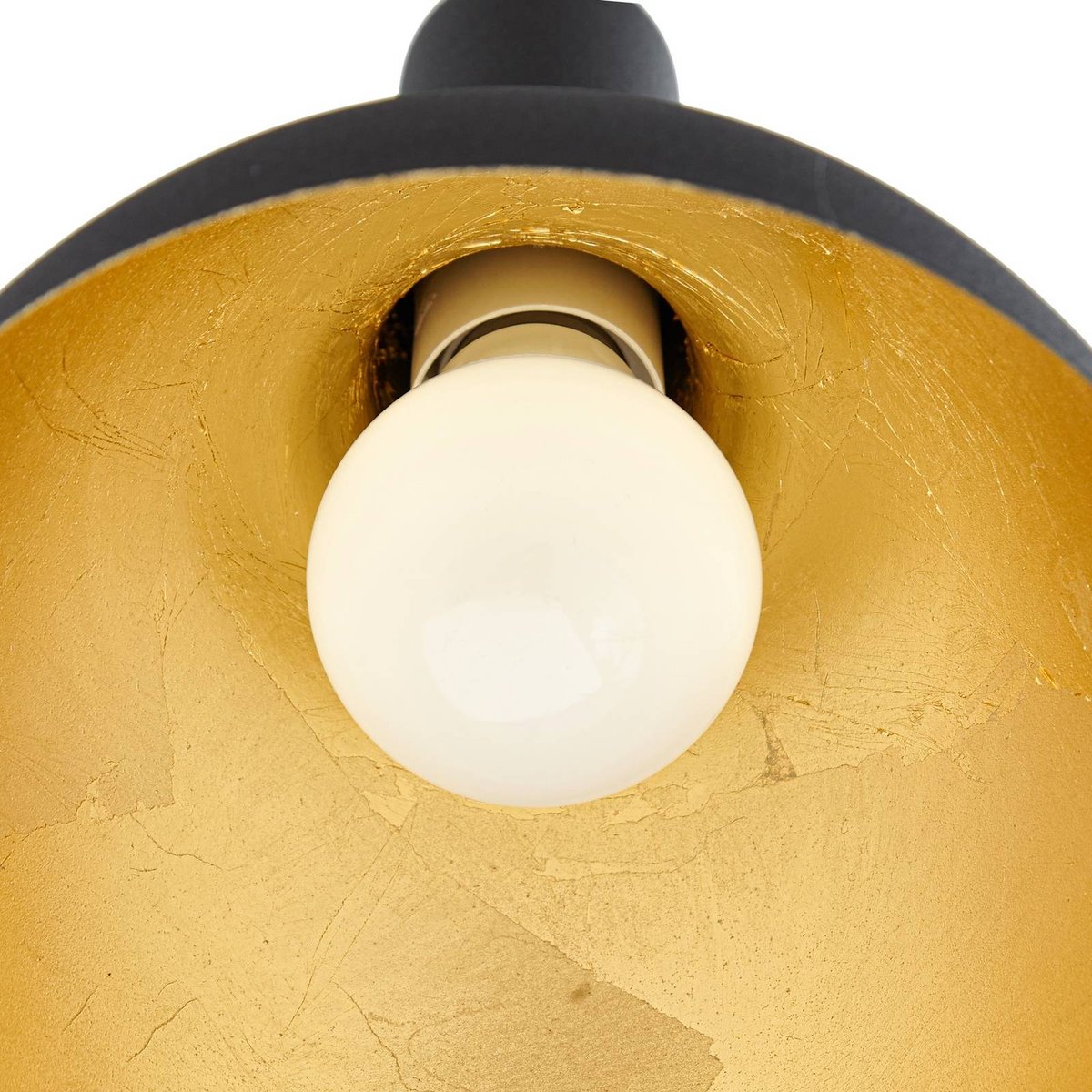 Suspension en métal moderne, Cosmina noir, doré, ARCCHIO