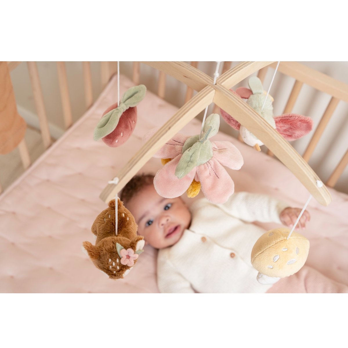 Mobile musical FAIRY GARDEN rose, LITTLE DUTCH