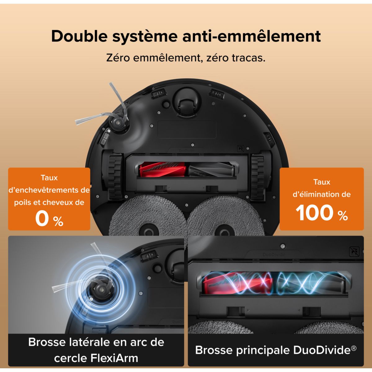 Robot Aspirateur Laveur Qrevo Edge 2X couleur unique, ROBOROCK