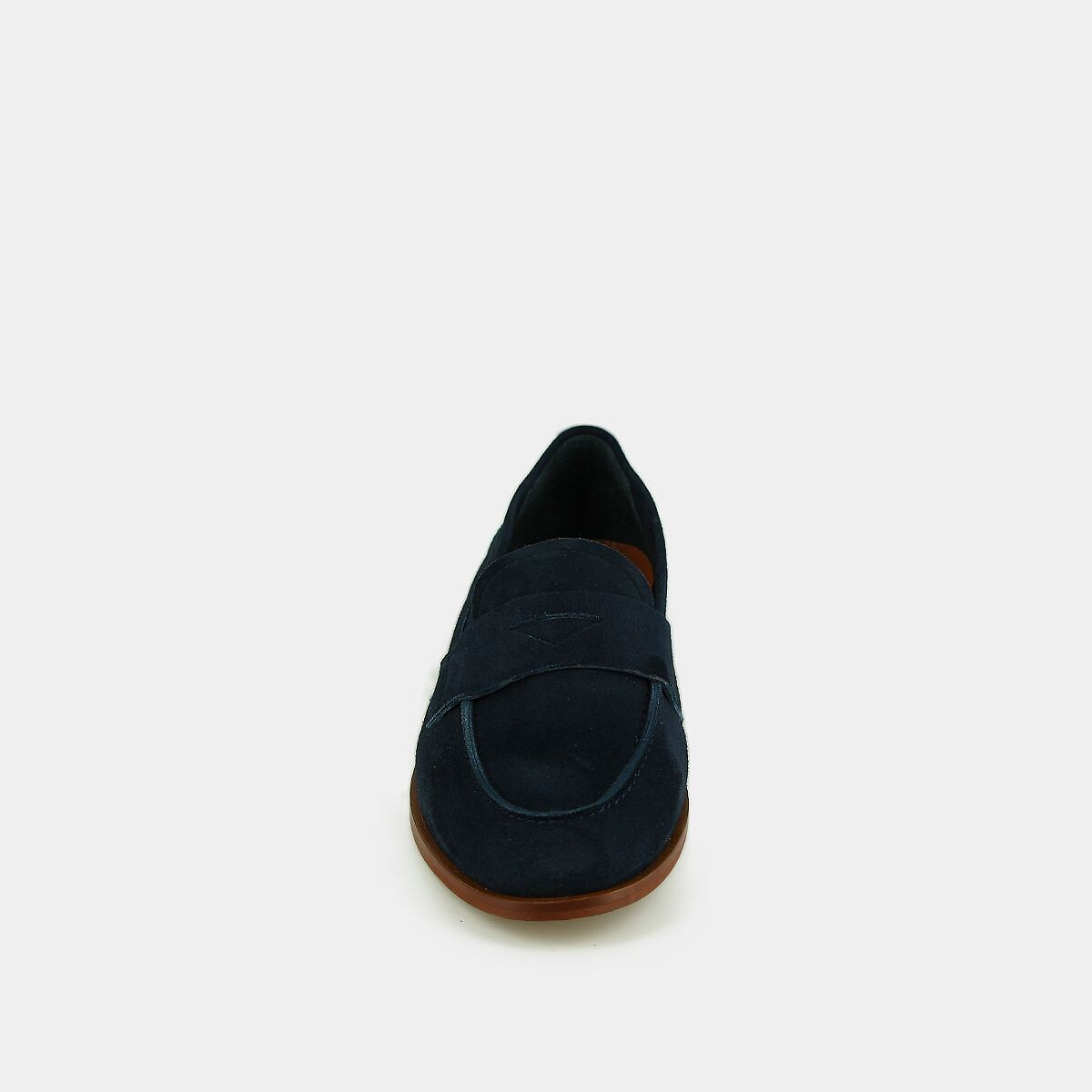Mocasines de piel de ante Thelma, fabricados en Europa azul marino, JONAK