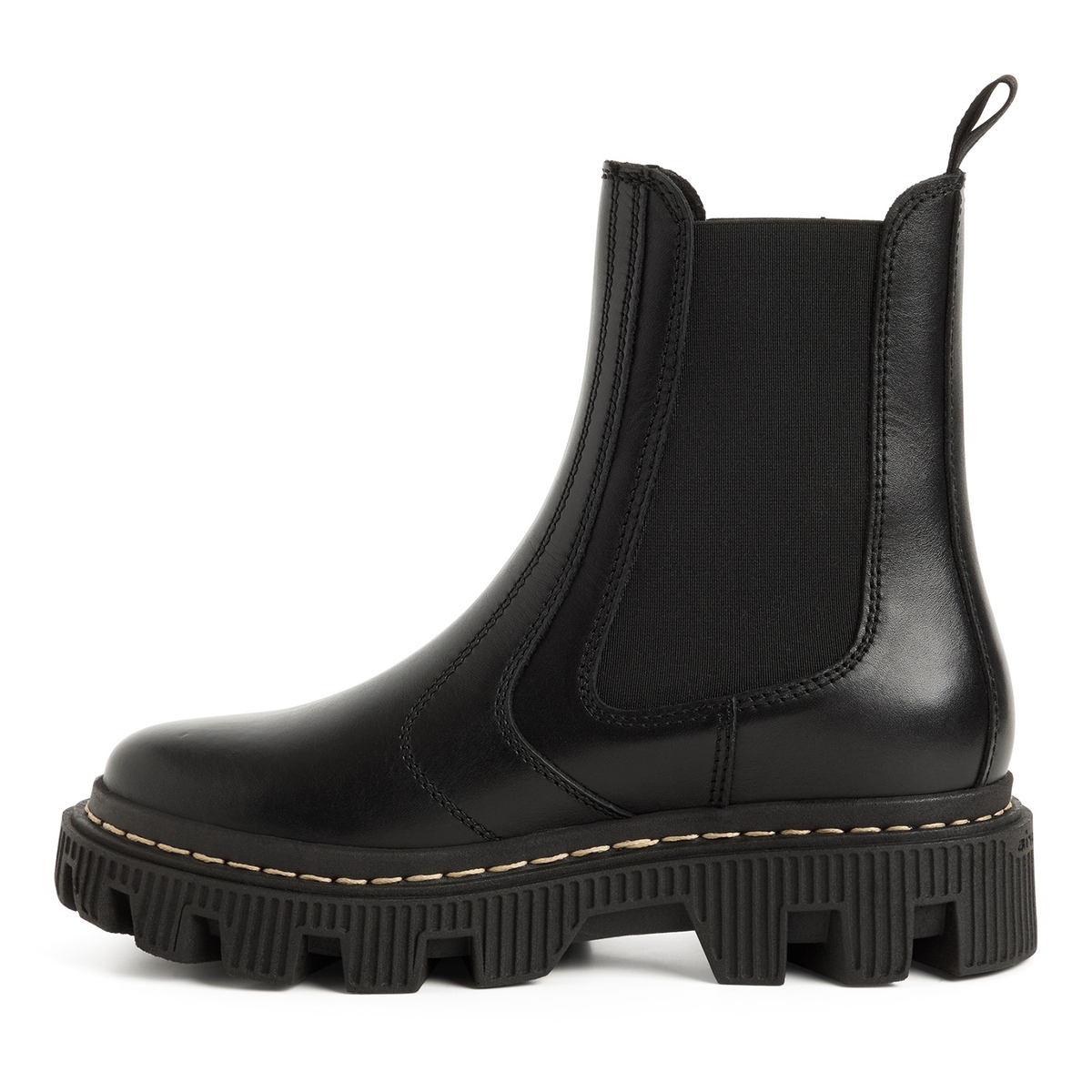 Bottine Chelsea en cuir noir, TAMARIS