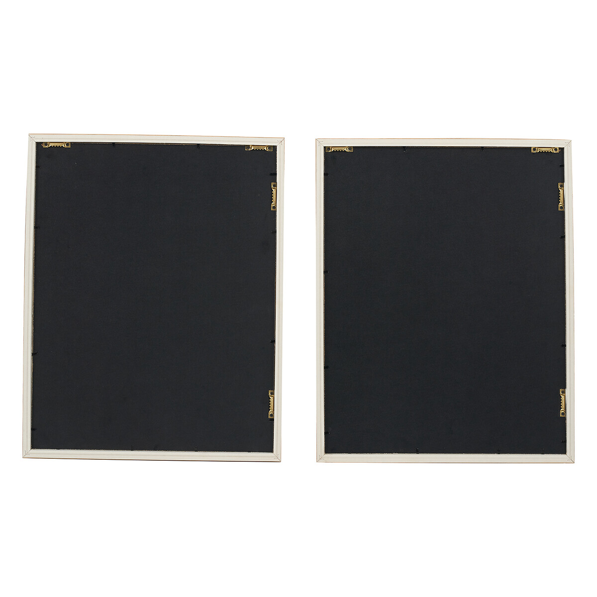 Set of 2 Green and Natural Fern Canvas Wall Art with Natural Frames green, ÉDITÉ