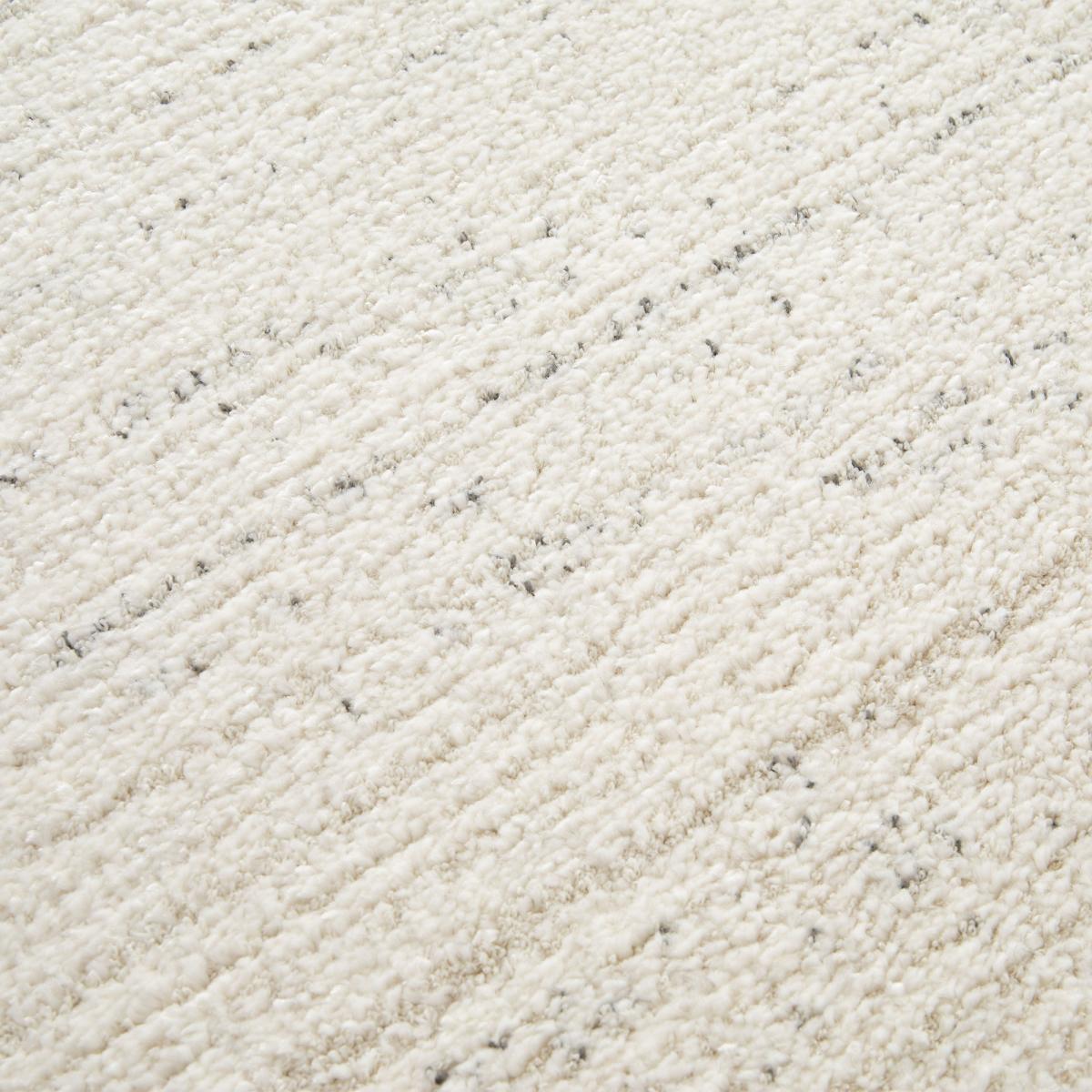 Tapis salon et chambre tissé motif faux uni GLACIA 1 écru, UN AMOUR DE TAPIS