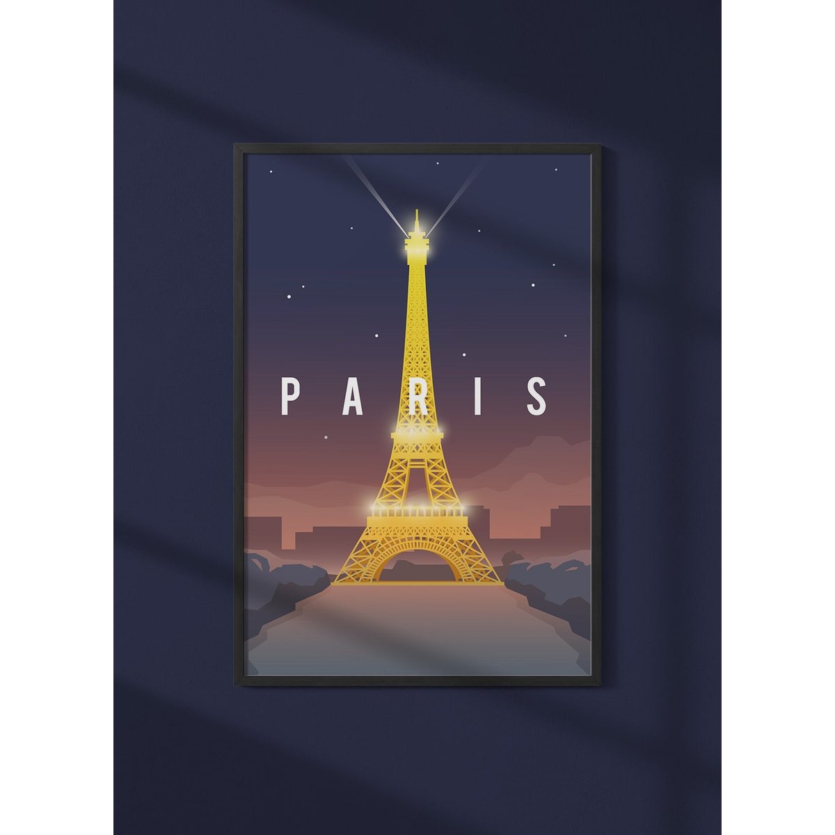 Poster ville Paris blanc, L'AFFICHERIE